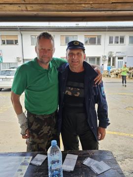 Naš župan Primož Cimerman in Bogo Ropotar, župan Občine Mengeš