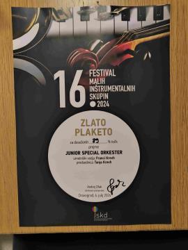 JUNIOR SPECIAL ORKESTRA plaketa