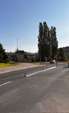 BARVANJE TALNIH OZNAČB NA CESTAH 